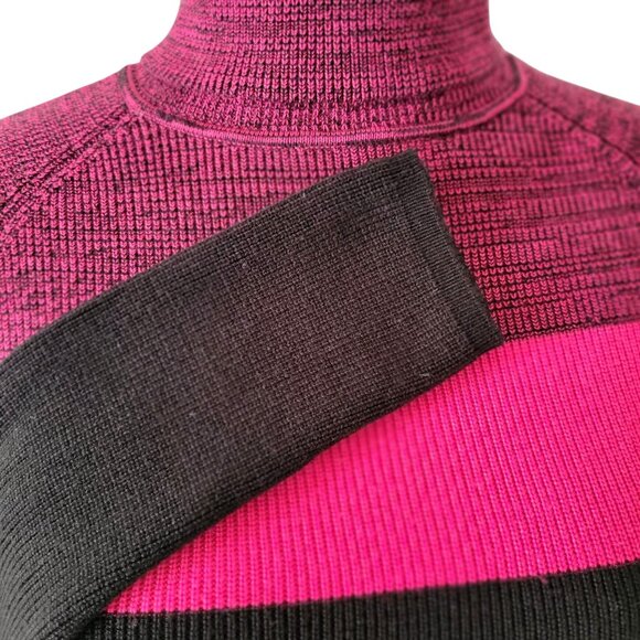 Calvin Klein Pink & Black Sweater Turtleneck Dress- S - Picture 6 of 7